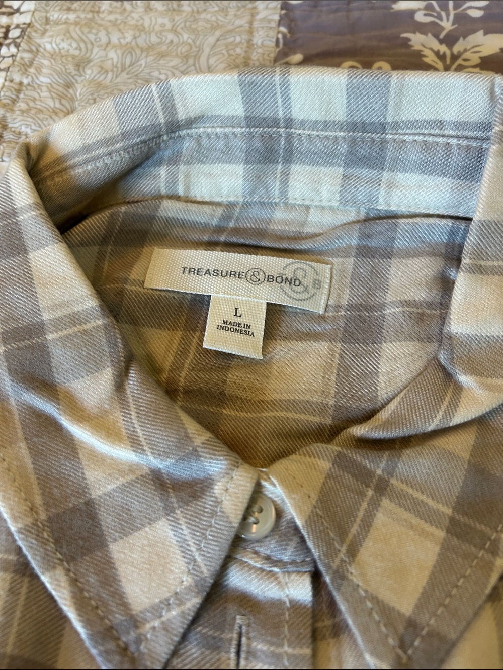 Nordstrom Ivory Dove Sophie Plaid Shirt - Picture 3 of 6